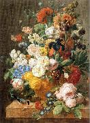 ELIAERTS, Jan Frans Bouquet of Flowers in a Sculpted Vase dfg oil painting artist